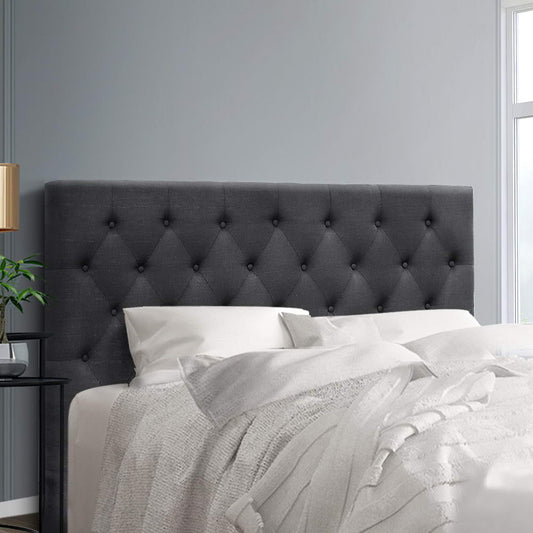 Bed Headboard Fabric - Charcoal Queen