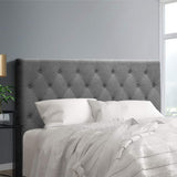 Bed Headboard Fabric - Grey Queen