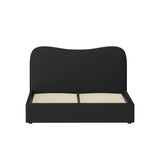 Naida Bed Frame Bouclé - Black Double
