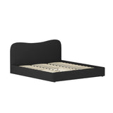 Naida Bed Frame Bouclé - Black King