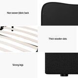 Naida Bed Frame Bouclé - Black King