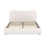 Naida Bed Frame Bouclé - Beige Queen