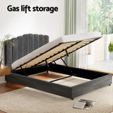 Fiona Bed Frame Velvet - Grey Double
