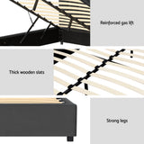 Fiona Bed Frame Velvet - Grey Queen