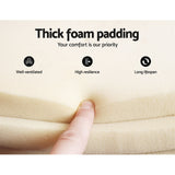 Sean Bed Frame Fabric Bouclé Platform Wooden - White Double