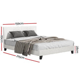 Jasper Bed & Mattress Package - White Queen