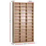 Artiss Bookshelf Cd Storage Rack - Bert Oak