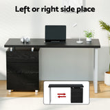 Artiss Computer Desk Drawer Black 140cm