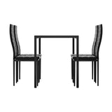 5-Piece Dante Black Dining Table & Chair Set
