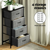 Artiss Chest of 4 Drawers Storage Dresser Tallboy - Grey