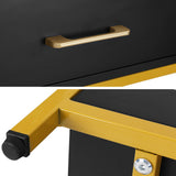 Calgary Wooden Bedside Table Side Table Shelf Bedroom Furniture Nightstand - Black