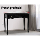 Hallway Console Table Hall Side Dressing Entry Display 3 Drawers Black