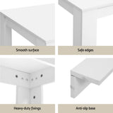 5-Piece Rocco White Dining Table & Chair Set Sherpa