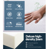 Andrew 10cm Portable Mattress Folding Foldable Foam Floor Bed Tri Fold 180cm - Single