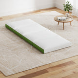 Andrew 12cm Foldable Mattress 4-FOLD Folding Bed Mat Camping Single Green - Single