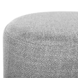 Square Foot Stool Faux Linen Fabric Ottoman Foot Rest Padded Seat Grey