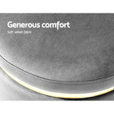 Round Velvet Ottoman Foot Stool Foot Rest Pouffe Padded Seat Footstool