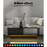 Ianthe LED Lights Coffee Table - Black