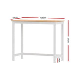 Bar Table Ari Dining Desk High Solid Wood Kitchen Shelf Wooden White Cafe