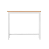 Bar Table Ari Dining Desk High Solid Wood Kitchen Shelf Wooden White Cafe