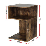 Ottawa Wooden Bedside Table Nightstand Side End Lamp Table Bedroom Rust - Oak
