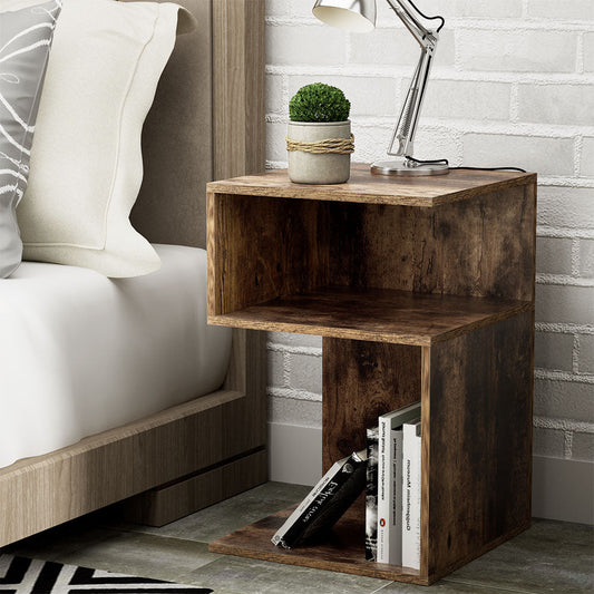 Ottawa Wooden Bedside Table Nightstand Side End Lamp Table Bedroom Rust - Oak