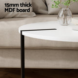 Irida Side End Table Round - White & Wood