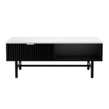 Isidore Coffee Table Drawer Storage Shelf - Black