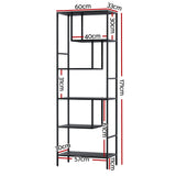 Artiss Bookshelf 5 Tiers Rhys Black