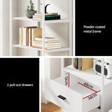 Artiss Bookshelf Display Shelf 2 Drawers 152cm White