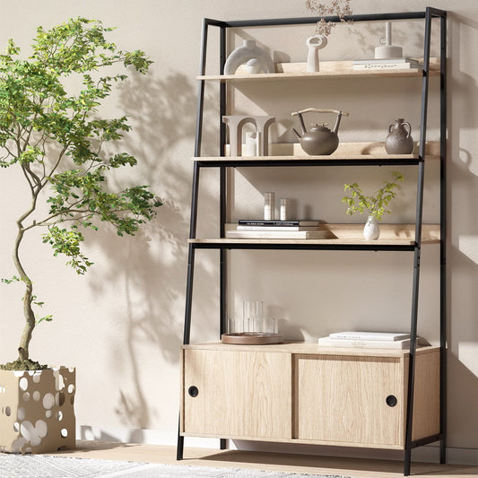 Artiss Bookshelf 5 Tier Cube Cabinet Mira Oak