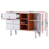 Donald Buffet Sideboard Buffet Sideboard Cupboard Cabinet Storage Table - White