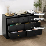 Artiss 7 Chest of Drawers Dresser Table - Black
