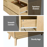 Artiss 9 Chest of Drawers Tallboy Cabinet - Pine