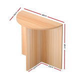 Ismenias 48cm Semi-circle Side End Table- Pine