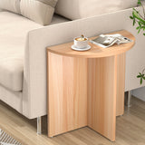 Ismenias 48cm Semi-circle Side End Table- Pine