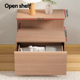 Manitoba Wooden Bedside Table with 1 Drawer - Pine