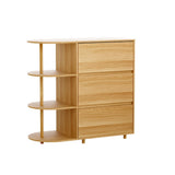 Artiss Chest of 3 Drawers Storage Cabinet 3 Shelves - Pine
