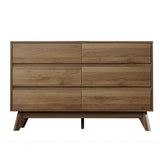 Artiss 6 Chest of Drawers - Walnut