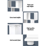 Artiss Bookshelf 3 Tiers - Nina White