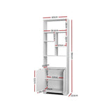 Artiss Bookshelf With Cabinet - Gina White