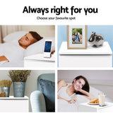 Kenora Wooden Bedside Table Cabinet Lamp Side Table Nightstand Unit with 2 Drawers - White