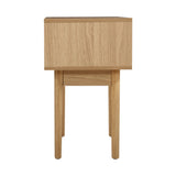Guelph Wood Rattan Bedside Table Storage Cabinet Rattan Wood Nightstand - Wood
