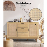Rowan Rattan Buffet Sideboard - Oak