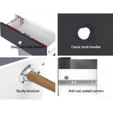 Artiss 5 Chest of Drawers - White & Black