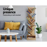 Artiss Tree Bookshelf 9 Tiers - Echo Oak