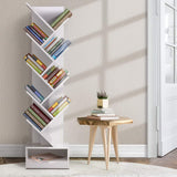 Artiss Tree Bookshelf 9 Tiers - Echo White