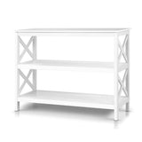 Quillon Wooden 3-tier Console Table - White Polly