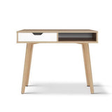 Artiss Computer Desk Drawer Cabinet Shelf Oak 90cm