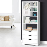 Artiss Bookshelf With Drawers - Nana White